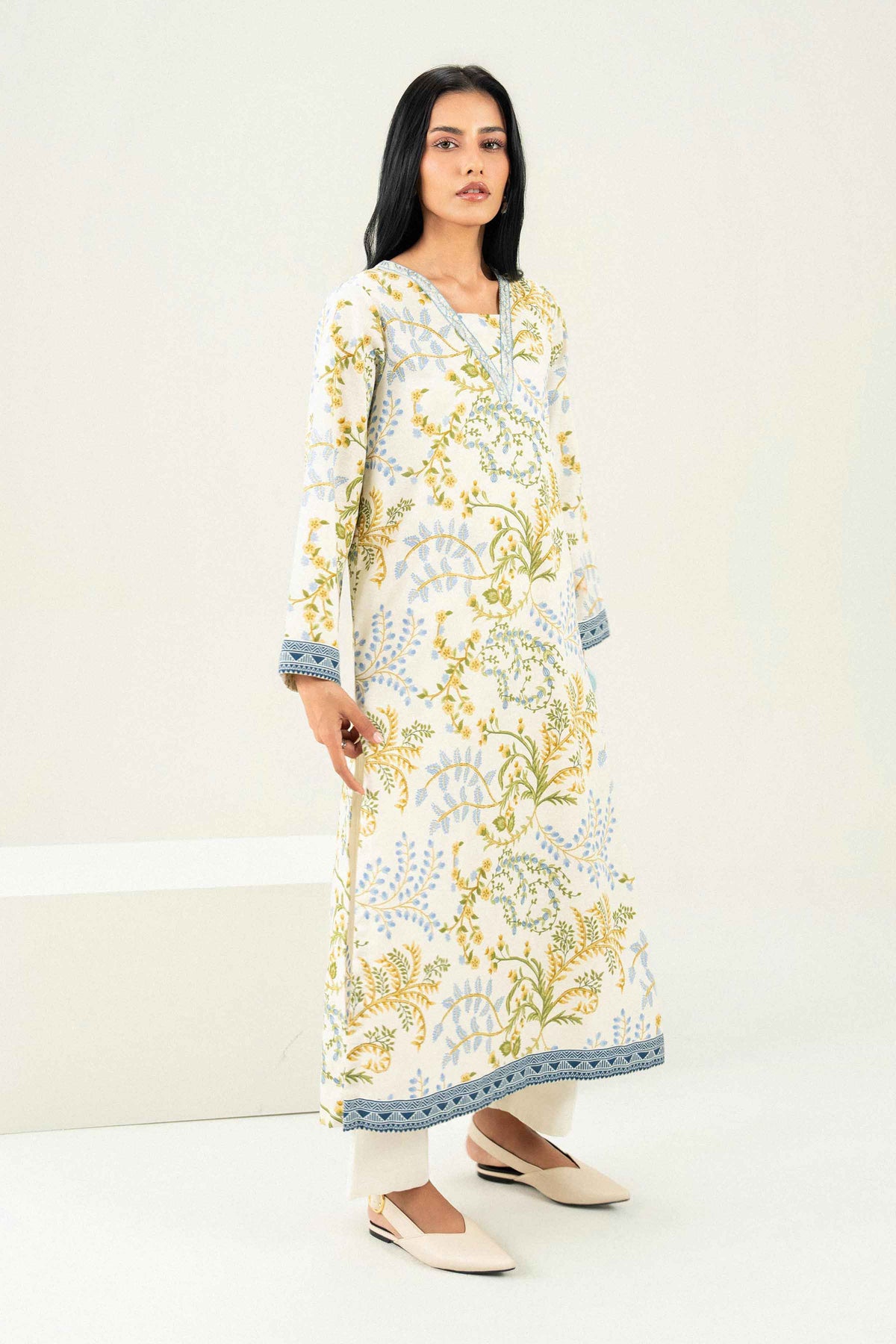 Printed Embroidered Shirt - ST1SE-PRET26WV2-2 for Women - Pret Collection | Nishat | Shop Online 