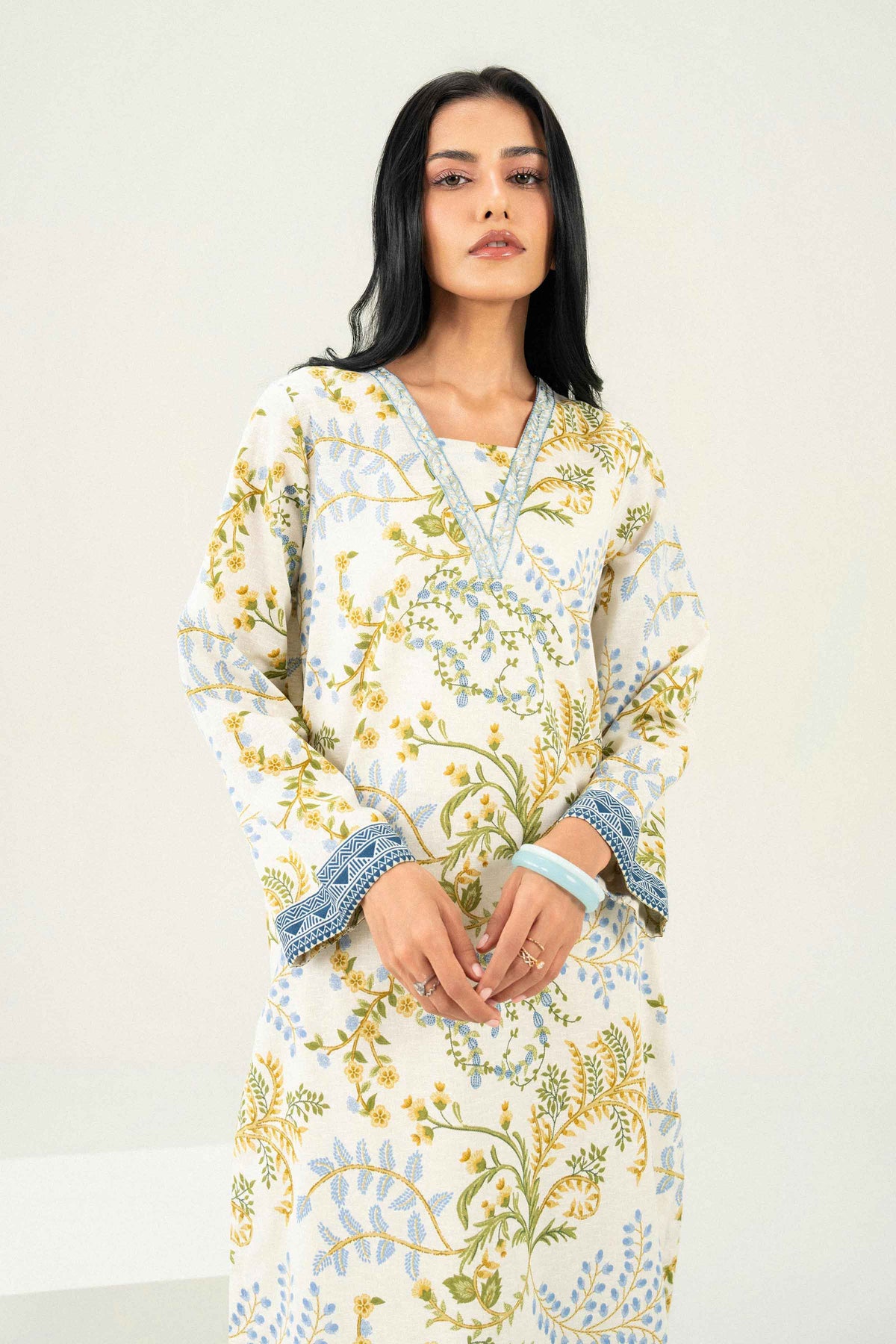 Printed Embroidered Shirt - ST1SE-PRET26WV2-2 for Women - Pret Collection | Nishat | Shop Online 