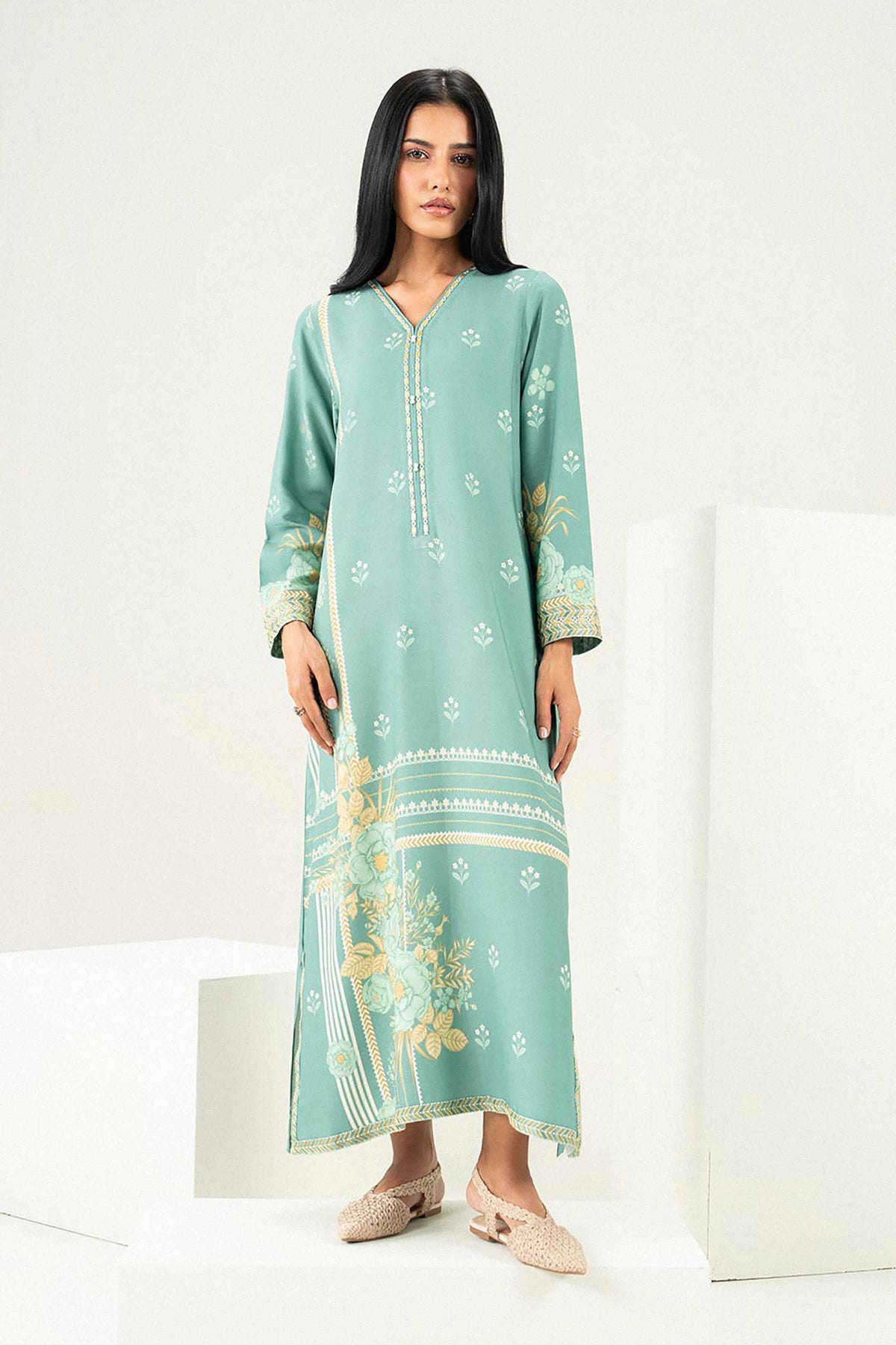 Printed Embroidered Kaftan - ST1SE-PRET26WV2-22 for Women - Pret Collection | Nishat | Shop Online 
