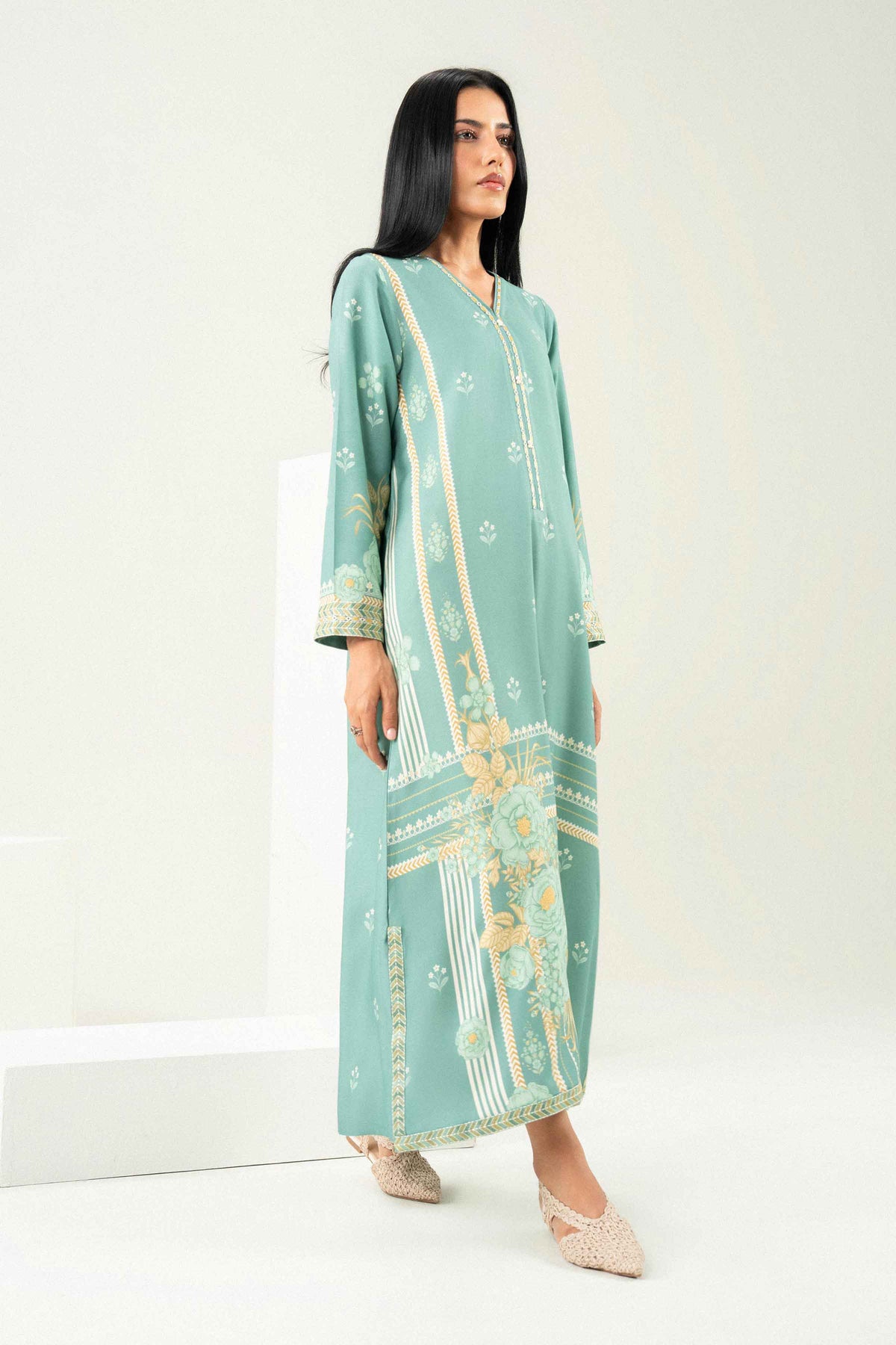 Printed Embroidered Kaftan - ST1SE-PRET26WV2-22 for Women - Pret Collection | Nishat | Shop Online 