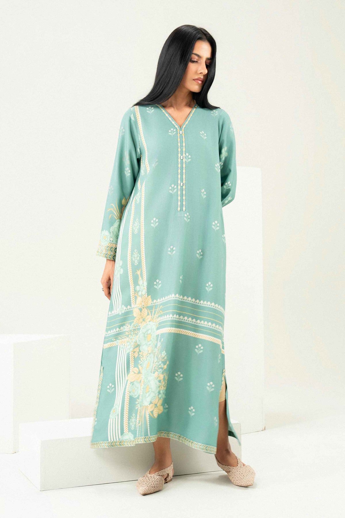 Printed Embroidered Kaftan - ST1SE-PRET26WV2-22 for Women - Pret Collection | Nishat | Shop Online 