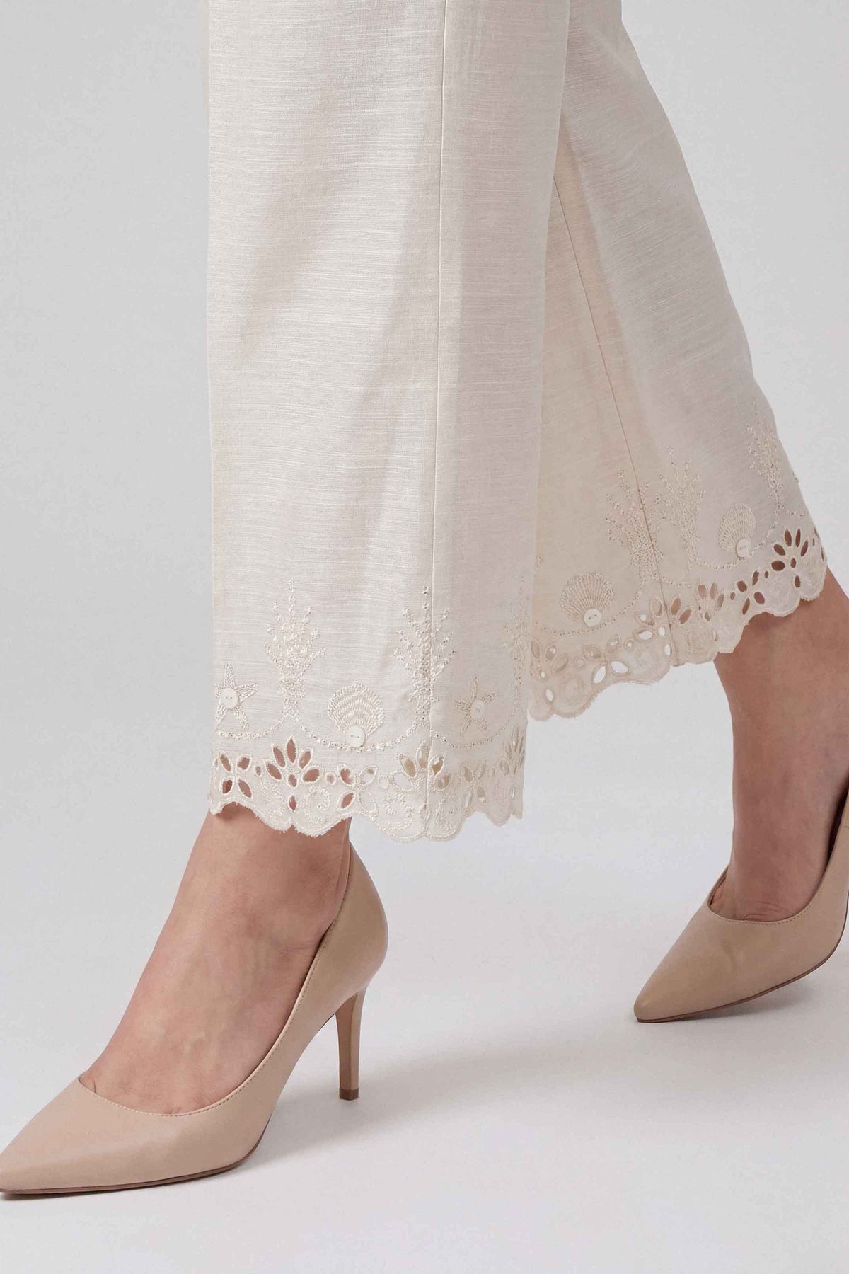 Embroidered Pants - ST1TE-PRET26WV2-3 for Women - Pret Collection | Nishat | Shop Online