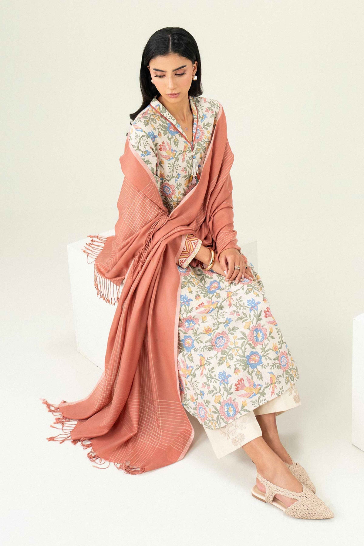 2 Piece - Printed Embroidered Suit - ST2SD-PRET26WV2-5 for Women - Pret Collection | Nishat | Shop Online 