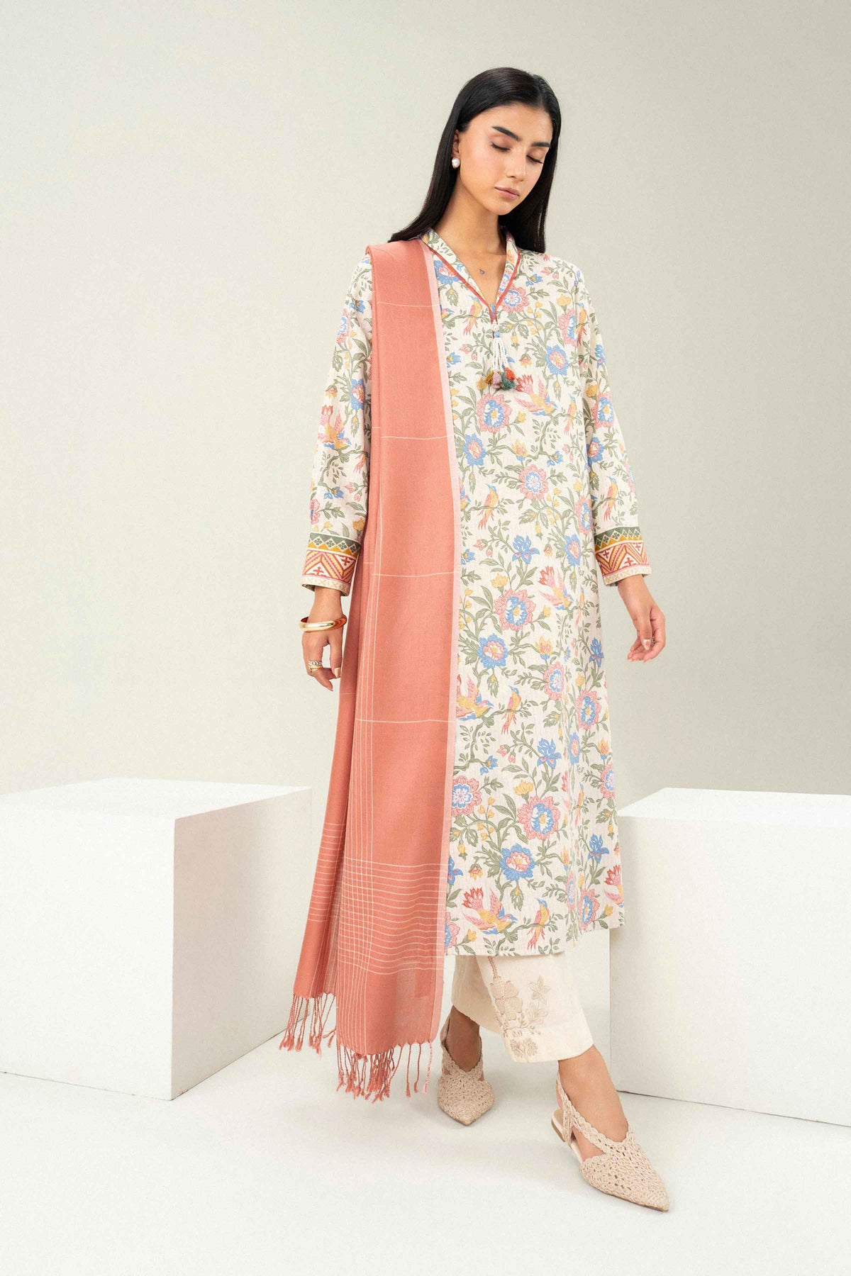 2 Piece - Printed Embroidered Suit - ST2SD-PRET26WV2-5 for Women - Pret Collection | Nishat | Shop Online 