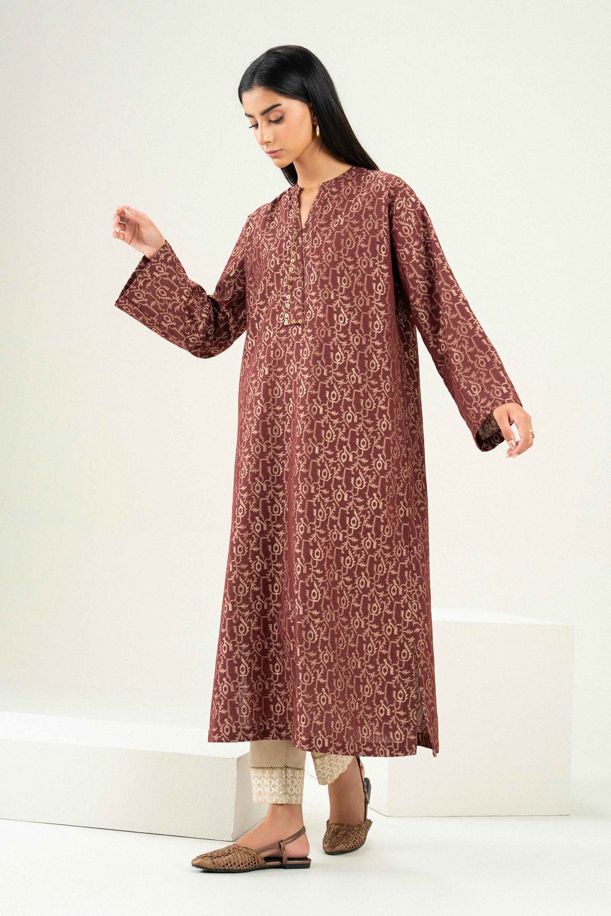 2 Piece - Embroidered Suit - ST2STE-PRET26WV2-11   (trouser fab mis) for Women - Pret Collection | Nishat | Shop Online 