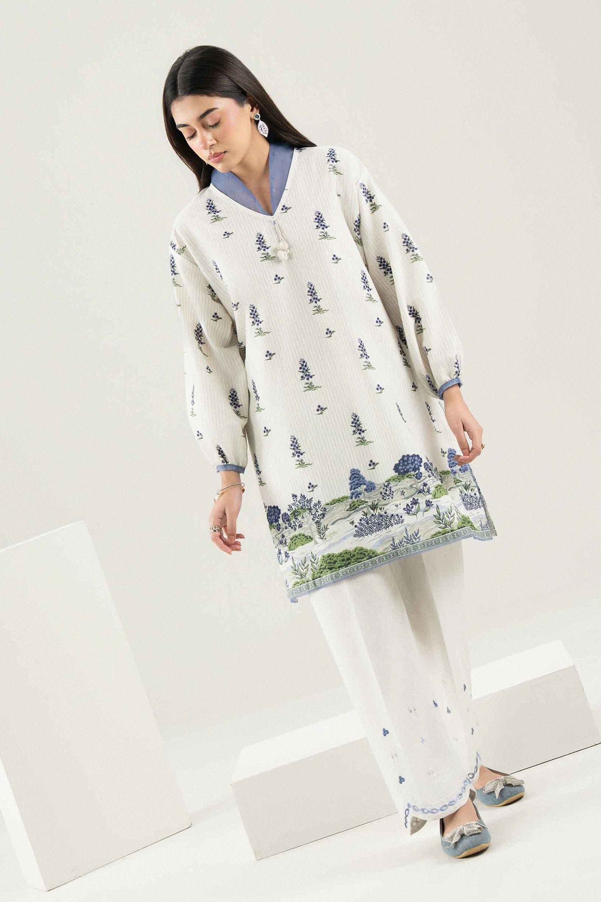 2 Piece - Printed Embroidered Suit - ST2STE-PRET26WV2-21 for Women - Pret Collection | Nishat | Shop Online
