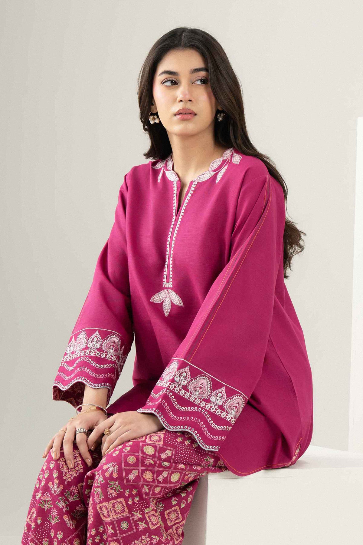 2 Piece - Printed Embroidered Suit - ST2STE-PRET26WV2-39 for Women - Pret Collection | Nishat | Shop Online
