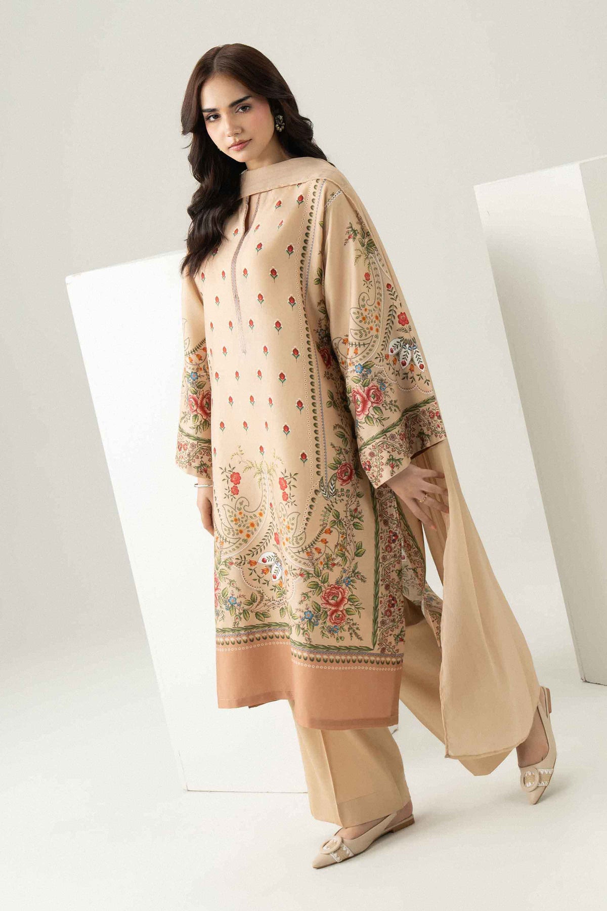 3 Piece - Printed Suit - ST3P-PRET26WV1-1 for Women - Pret Collection | Nishat | Shop Online