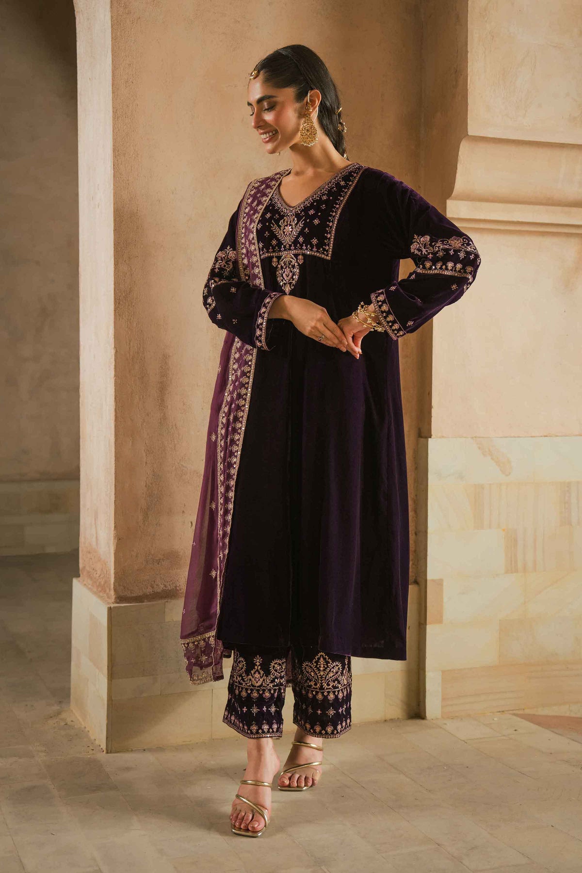 3 Piece - Embroidered Suit - ST3PE-LUXE26WV1-12  for Women - Pret Collection | Nishat | Shop Online