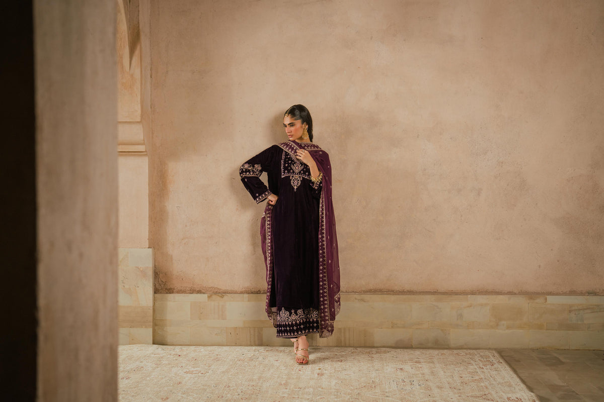 3 Piece - Embroidered Suit - ST3PE-LUXE26WV1-12  for Women - Pret Collection | Nishat | Shop Online
