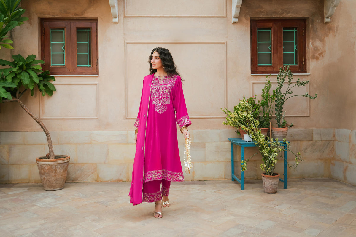 3 Piece - Embroidered Suit - ST3PE-LUXE26WV1-14
