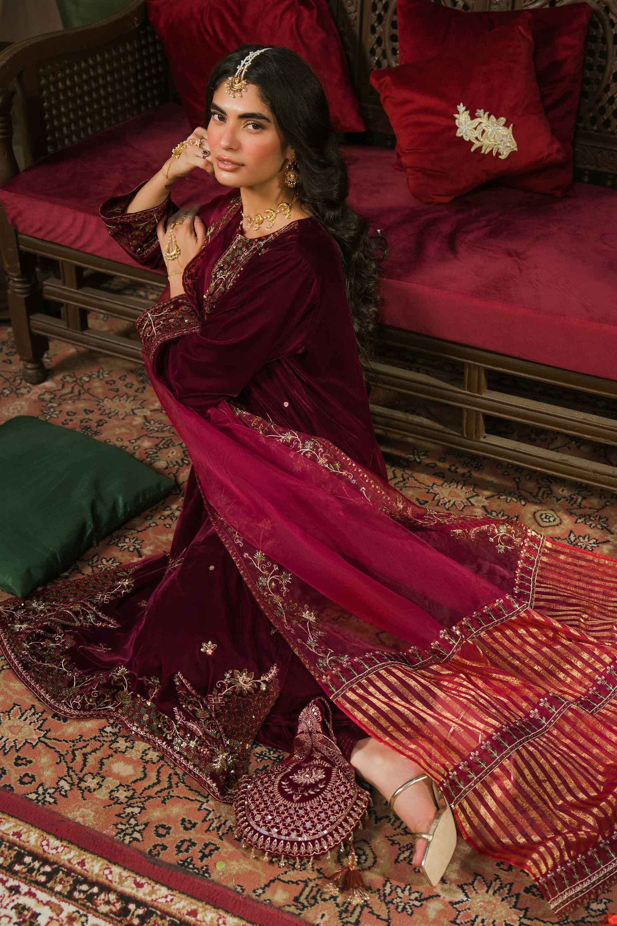 3 Piece - Embroidered Suit - ST3PE-LUXE26WV1-19  for Women - Pret Collection | Nishat | Shop Online