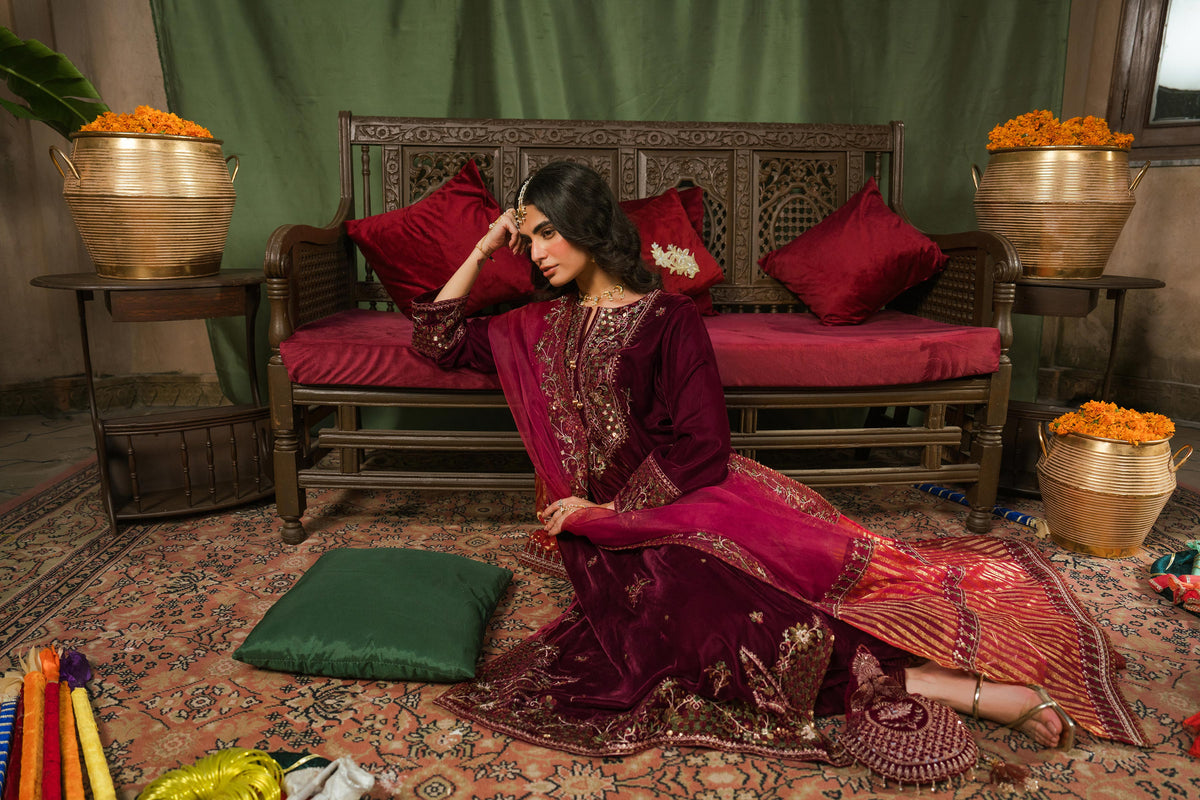 3 Piece - Embroidered Suit - ST3PE-LUXE26WV1-19  for Women - Pret Collection | Nishat | Shop Online
