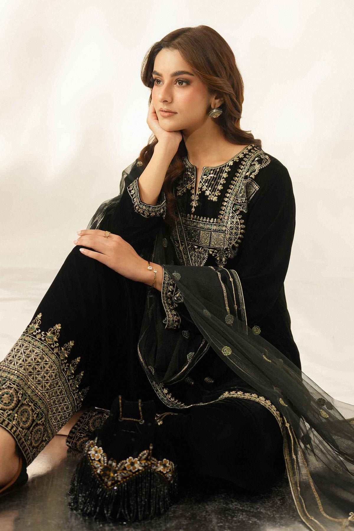 3 Piece - Embroidered Suit - ST3PE-LUXE26WV1-44  for Women - Pret Collection | Nishat | Shop Online