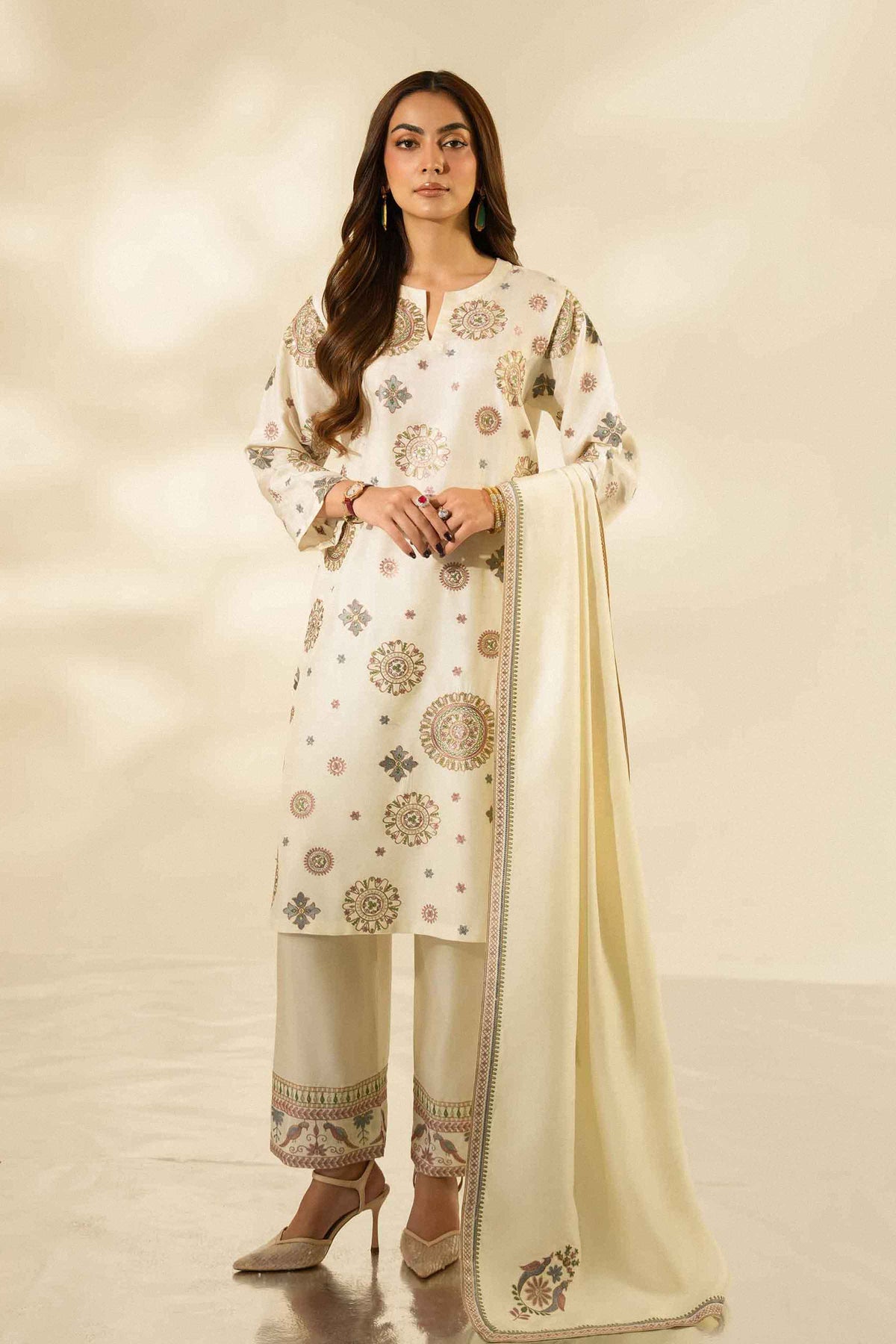 3 PIECE - EMBROIDERED SUIT - ST3PE-LUXE26WV2-40