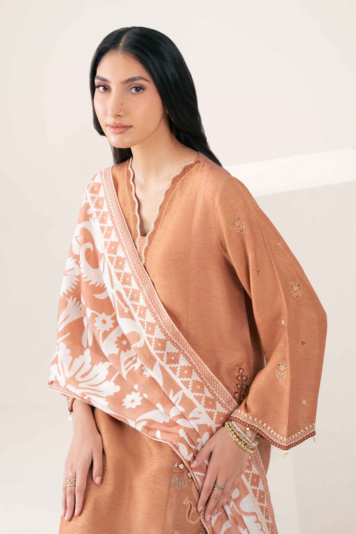 3 PIECE - PRINTED EMBROIDERED SUIT - ST3PE-PRET26WV1-13 for Women - Pret Collection | Nishat | Shop Online