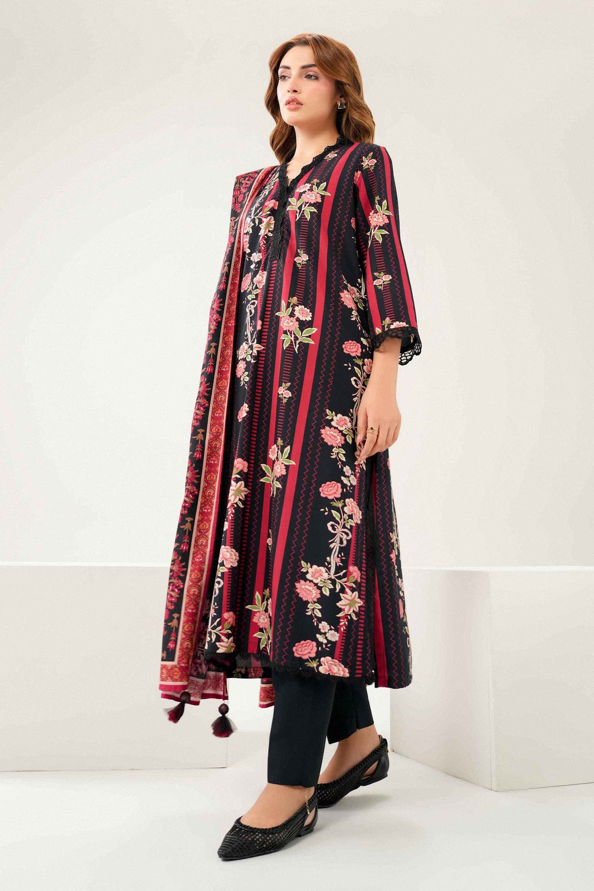 3 PIECE - PRINTED EMBROIDERED SUIT - ST3PE-PRET26WV1-28 for Women - Pret Collection | Nishat | Shop Online
