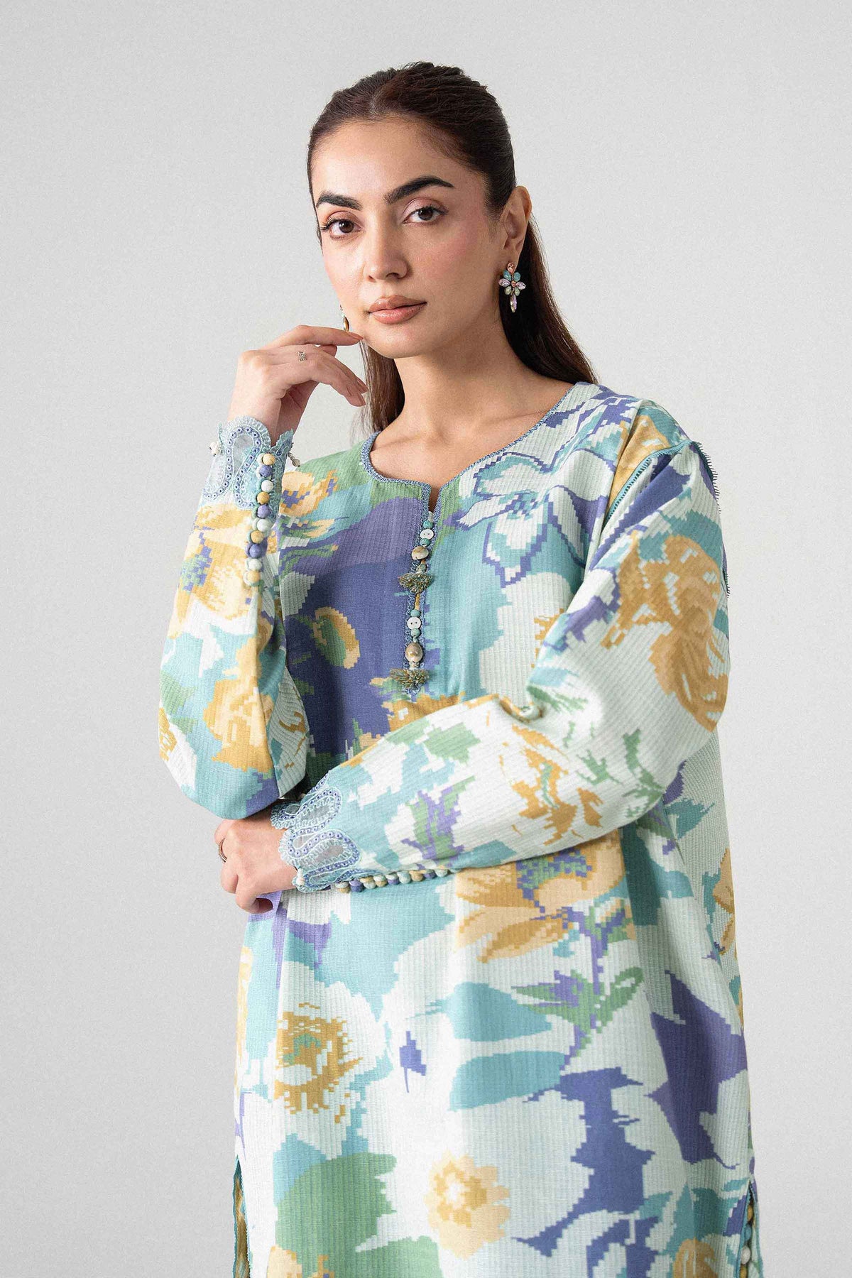 2 Piece - Printed Embroidered Suit - U2STE-NISHA26WV1-30 for Women - Unstitched Collection | Nishat | Shop Online