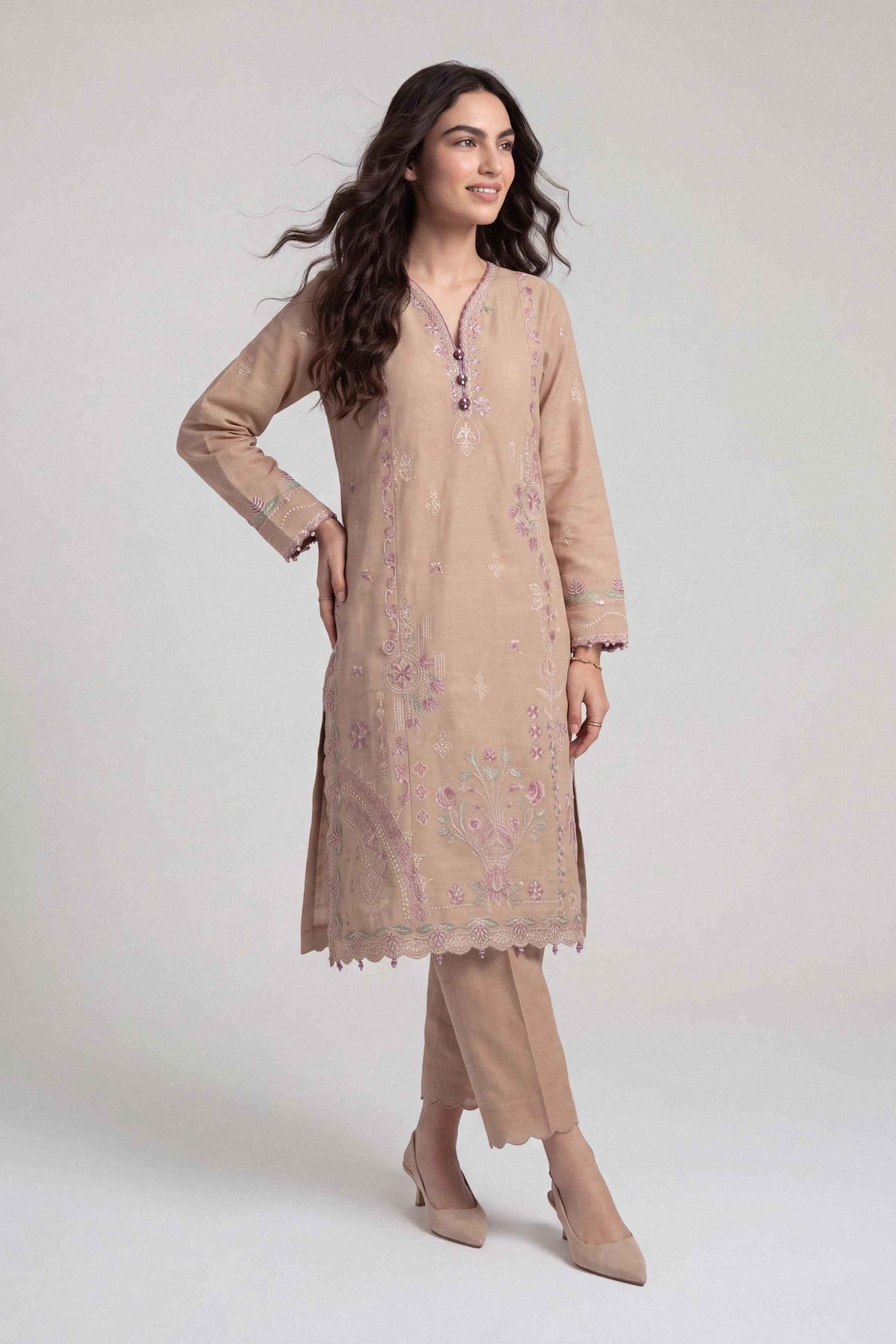 2 Piece - Embroidered Suit - U2STE-NISHA26WV1-78