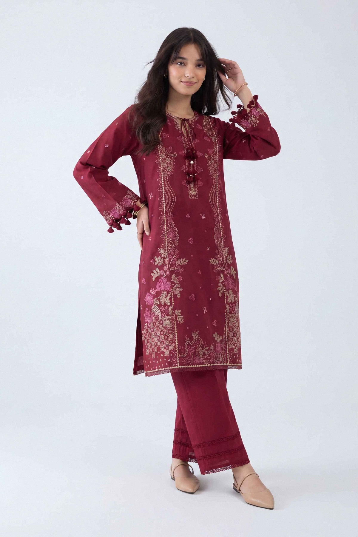 2 Piece - Embroidered Suit - U2STE-NISHA26WV1-88