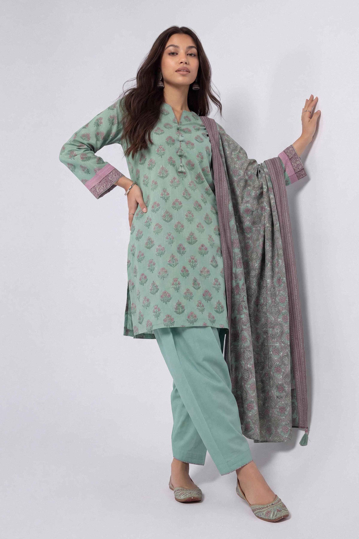 3 Piece - Printed Suit - U3P-NISHA26WV1-75