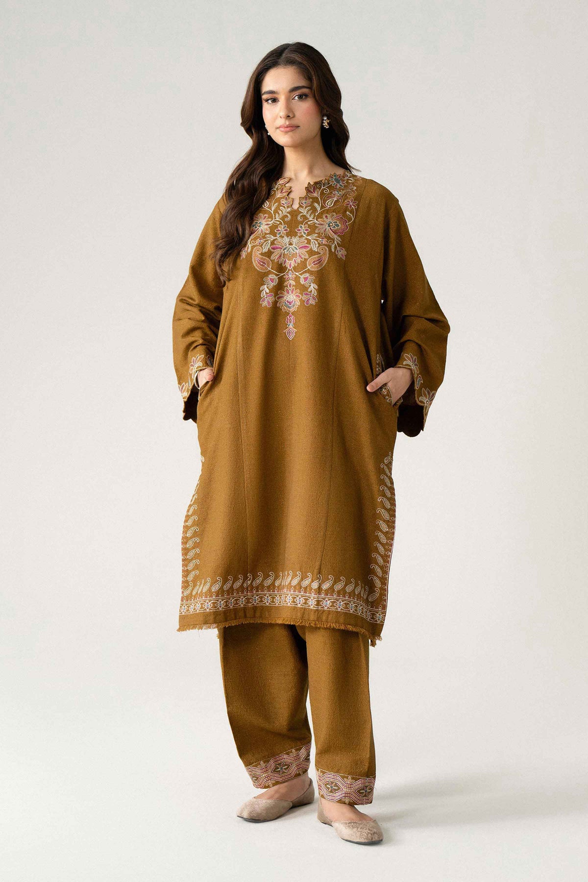 2 Piece - Embroidered Suit - U3PE-NISHA26WV1-149