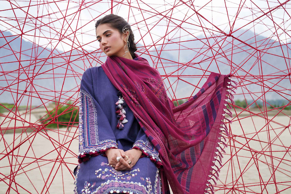 3 Piece - Printed Embroidered Suit - U3PE-NISHA26WV1-196