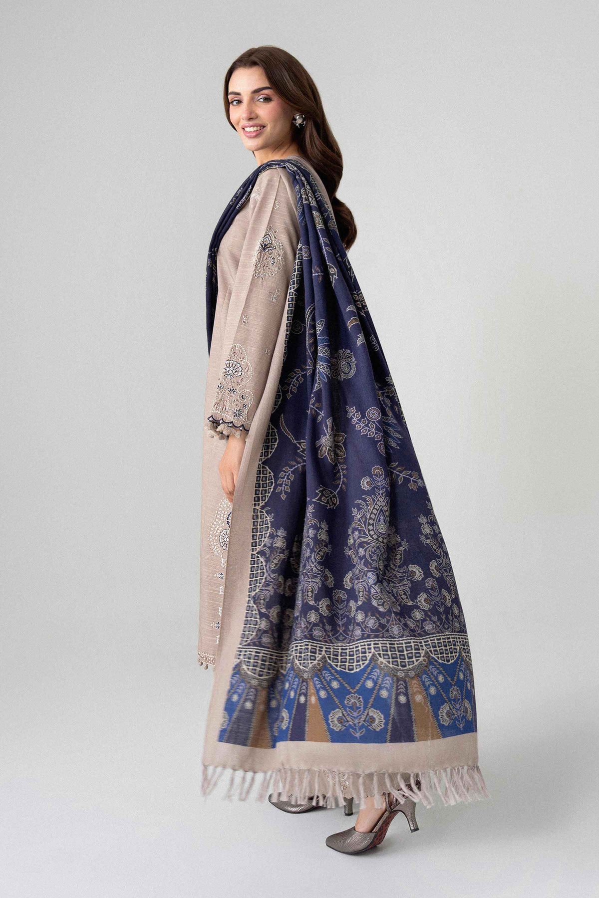 3 Piece - Printed Embroidered Suit - U3PE-NISHA26WV1-203