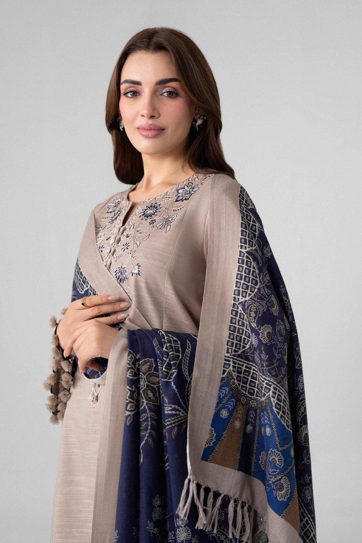 3 Piece - Printed Embroidered Suit - U3PE-NISHA26WV1-203