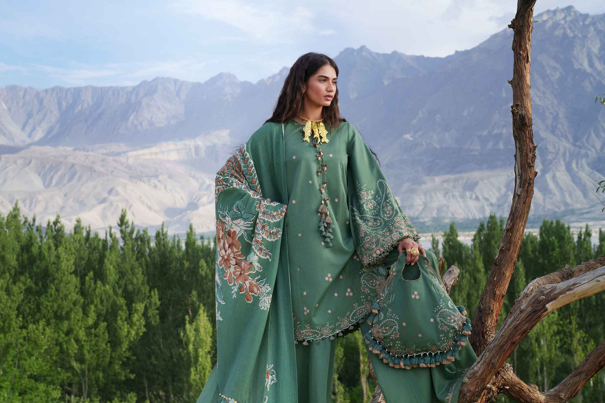 3 Piece - Printed Embroidered Suit - U3PE-NISHA26WV1-205