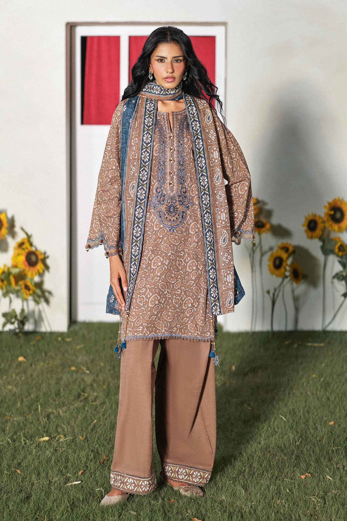 3 Piece - Printed Embroidered Suit - U3PE-NISHA26WV1-21 for Women - Unstitched Collection | Nishat | Shop Online