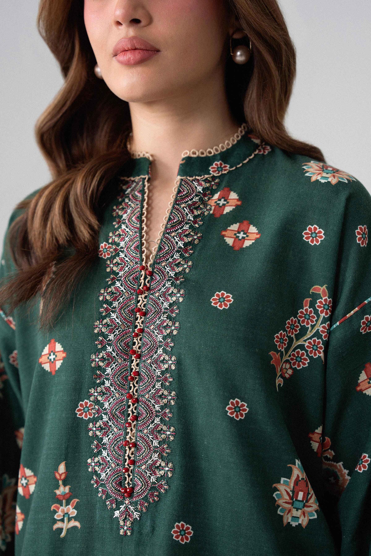 3 Piece - Printed Embroidered Suit - U3PE-NISHA26WV1-34 for Women - Unstitched Collection | Nishat | Shop Online