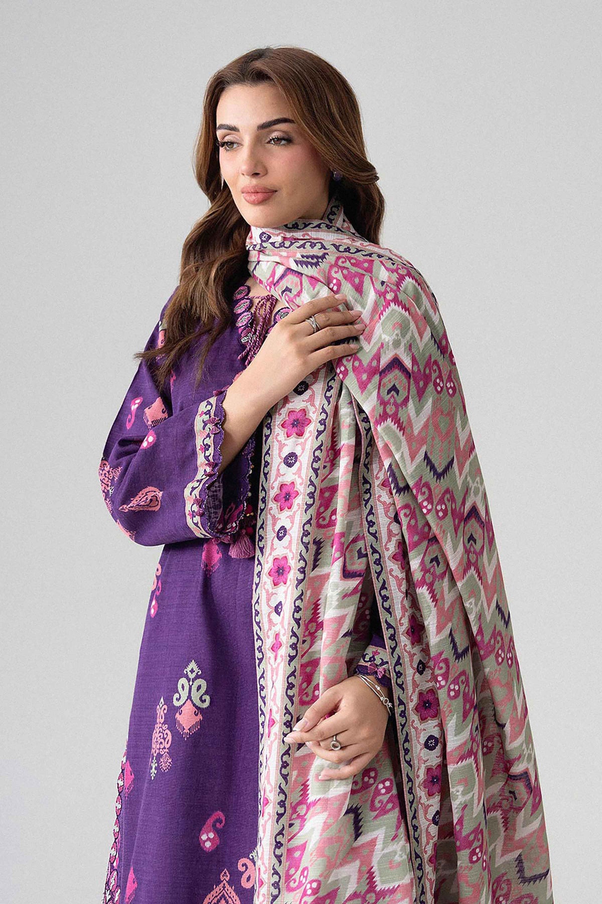 3 Piece - Printed Embroidered Suit - U3PE-NISHA26WV1-37 for Women - Unstitched Collection | Nishat | Shop Online