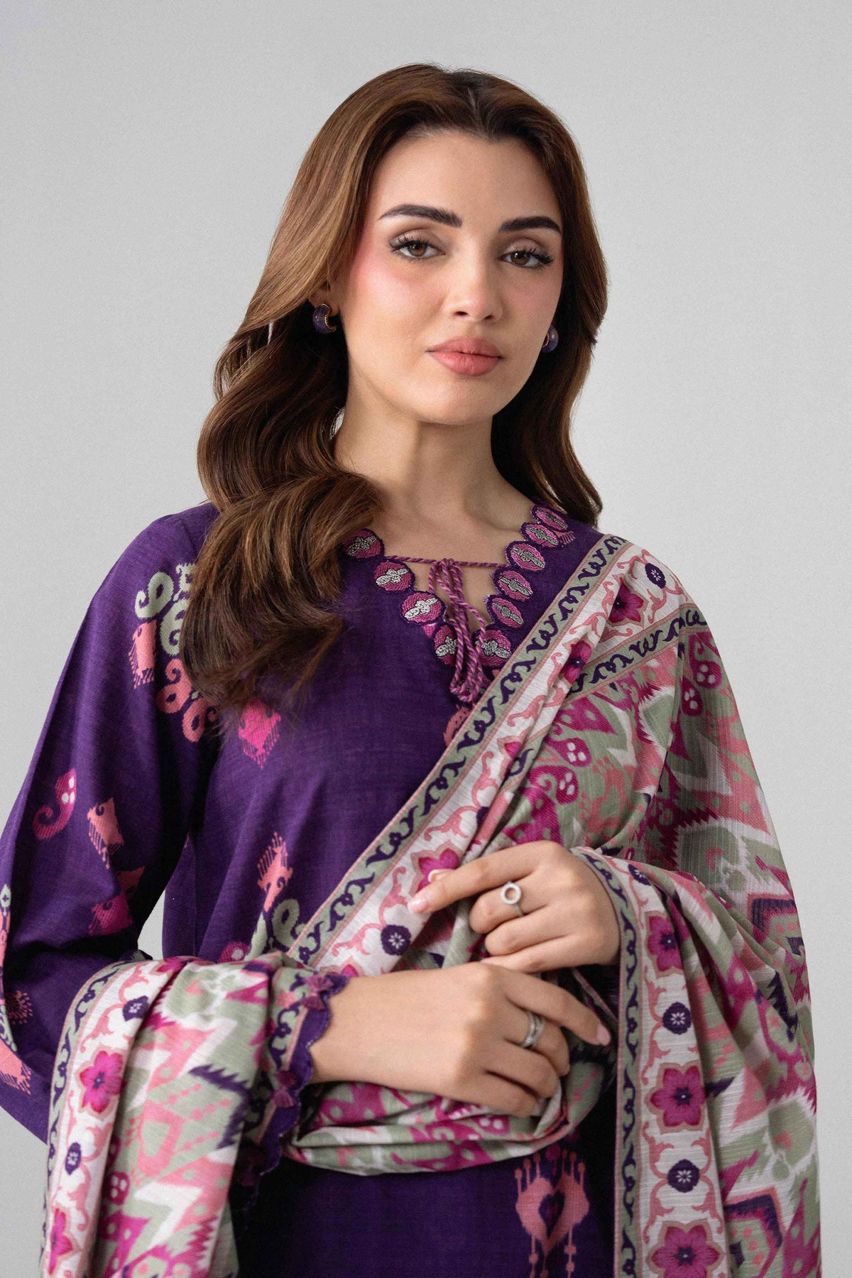 3 Piece - Printed Embroidered Suit - U3PE-NISHA26WV1-37 for Women - Unstitched Collection | Nishat | Shop Online