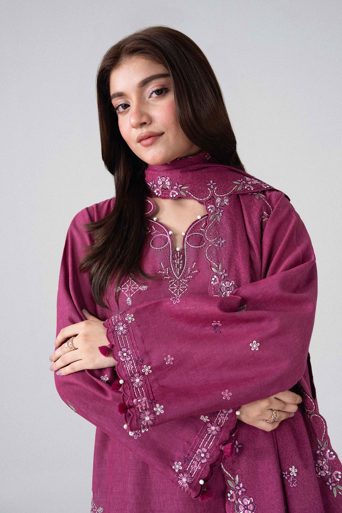 3 Piece - Embroidered Suit - U3PE-NISHA26WV1-52 for Women - Unstitched Collection | Nishat | Shop Online