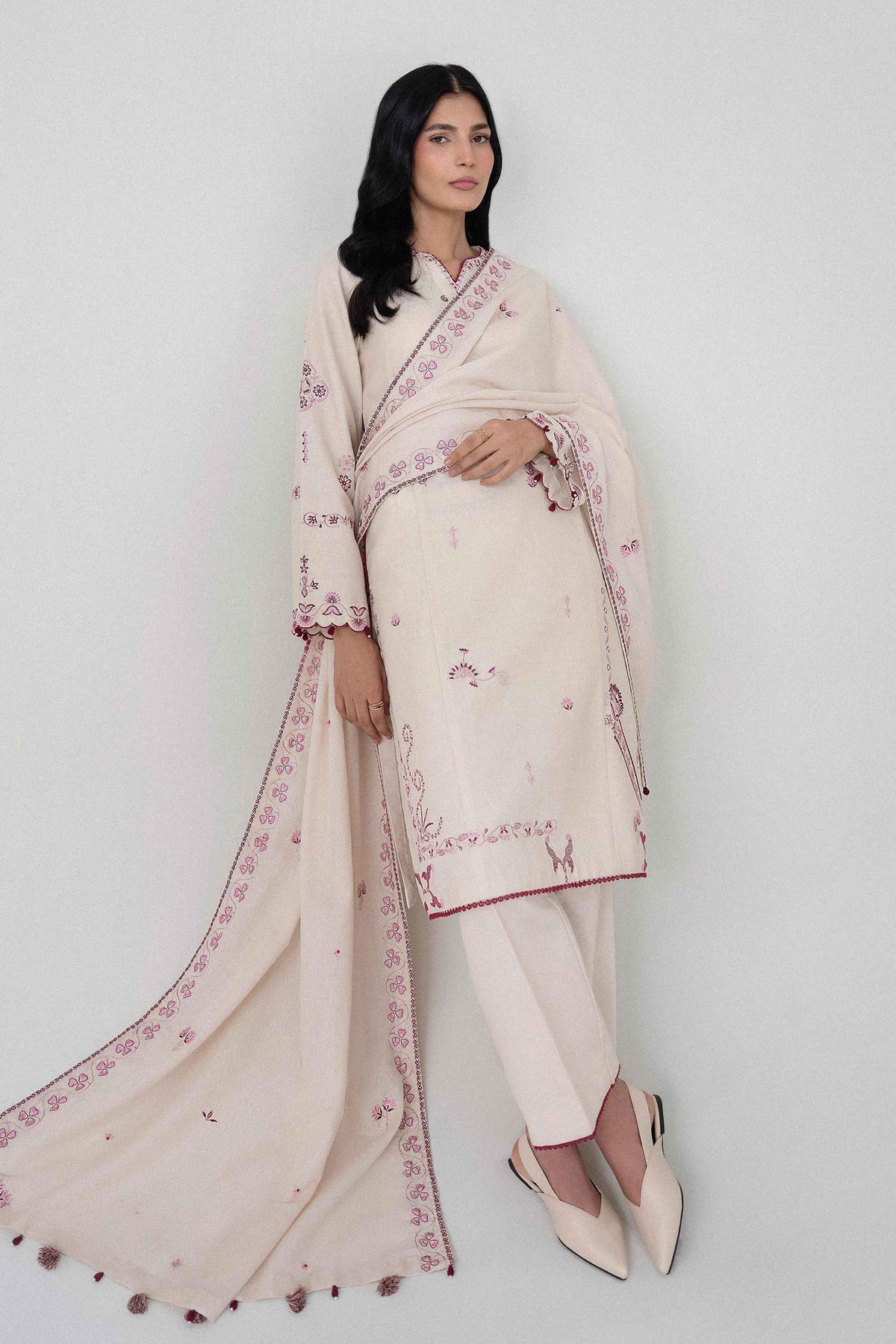 3 Piece - Embroidered Suit - U3PE-NISHA26WV1-59 for Women - Unstitched Collection | Nishat | Shop Online