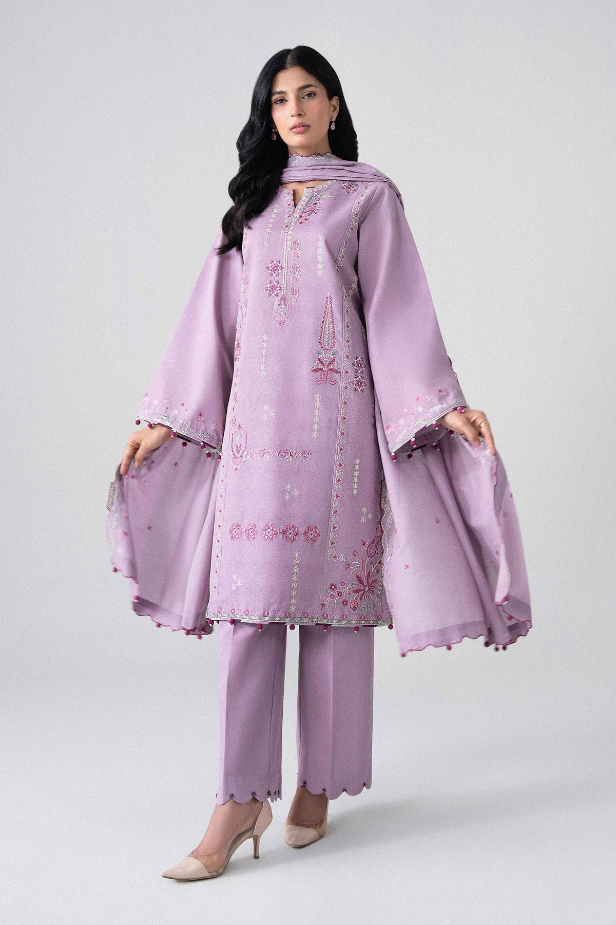 3 Piece - Embroidered Suit - U3PE-NISHA26WV1-64 for Women - Unstitched Collection | Nishat | Shop Online