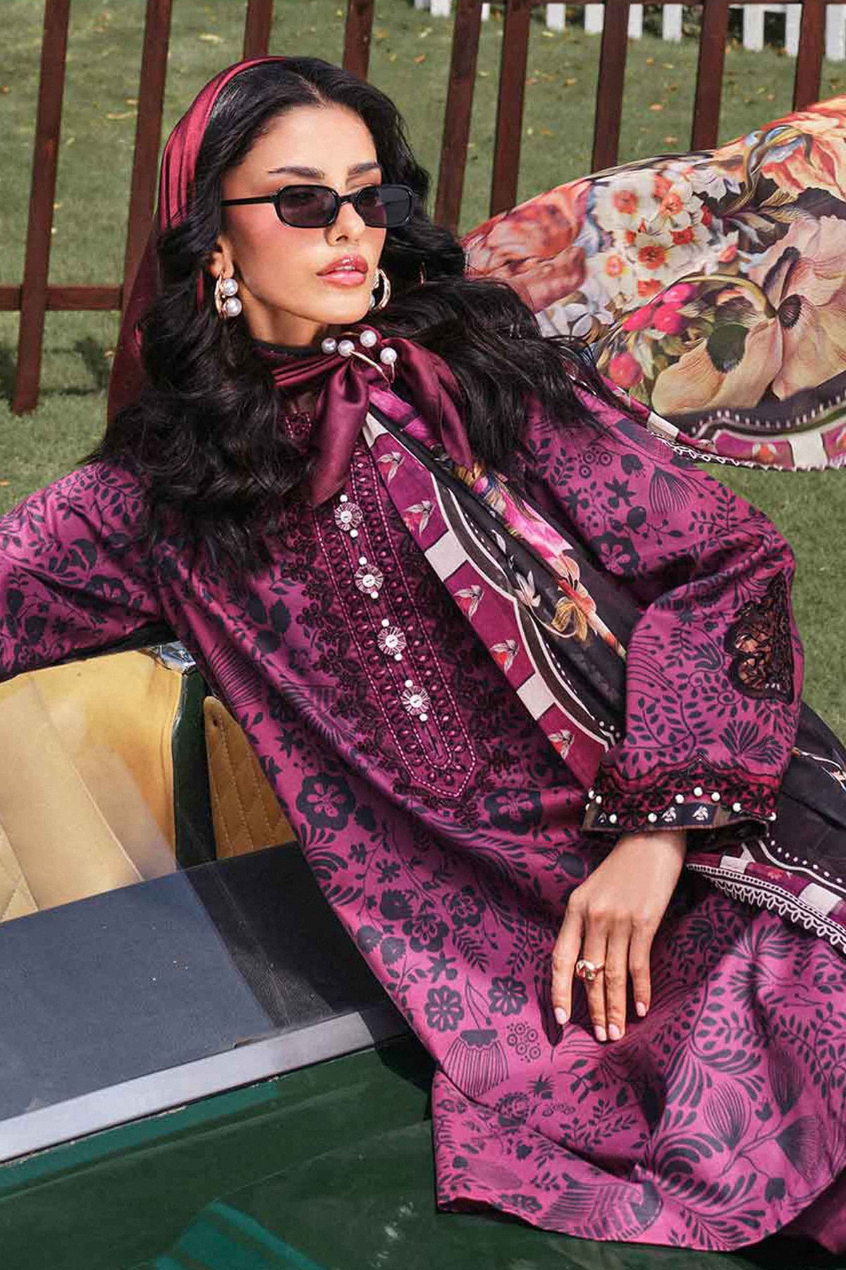 3 Piece - Digital Printed Embroidered Suit - U3PE-NISHA26WV1-70 for Women - Unstitched Collection | Nishat | Shop Online